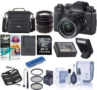 Fujifilm X-T3 26.1MP Mirrorless Camera with XF 18-55mm f/2.8-4 R LM OIS Lens, Black - Bundle with 32GB SDHC Card, Camera Case, 58mm Filter Kit, Cleaning Kit, Card Reader, PC Software Pack and More