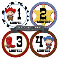 Months In Motion Baby Monthly Stickers - Baby Milestone Stickers - Newborn Boy Stickers - Month Stickers for Baby Boy - Baby Boy Stickers - Newborn Monthly Milestone Stickers
