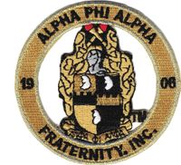 Alpha Phi Alpha Fraternity, Inc. Round Cut-Out Iron-On Patch [Old Gold - 2.875"]