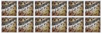 3dRose Scattering of Musical Notes, Wave of Piano Keys Greeting Cards, 6" x 6", Set of 12 (gc_213731_2)