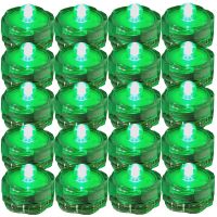 SUPER Bright LED Floral Tea Light Submersible Lights For Party Wedding (Green, 60 Pack)