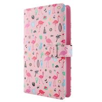 WarmHut Flamingo Instax Album, 96 Pockets Wallet PU Leather Photo Albums for Fujifilm Instax Mini 7S 8 8+ 9 25 26 90 Instant Camera Film, Polaroid Camera 3-inch Film (Pink)