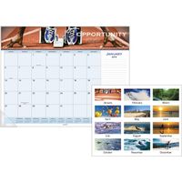 AT-A-GLANCE Visual Organizer Recycled Motivational Panoramic Desk Pad, 22 x 17 Inches, 2019 (89801)