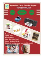 20 Sheets DIY A4 Inkjet Water Slide Decal Paper Sheets Transparent Clear for Inkjet Printer Transfer Paper