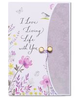 American Greetings Purple Floral Mother's Day Card For Wife With Glitter