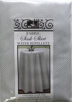 Home Style Fabric Sink Skirt Mosaic Stitch Platinum Silver Grey
