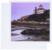 3dRose Massachusetts Good Harbor Beach Moon US22 WBI0773 Walter Bibikow Greeting Cards, Set of 6 (gc_91055_1)