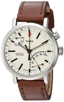 Timex Unisex TW2P92400 Metropolitan+ Brown Stitched Leather Strap Smartwatch