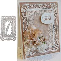 Flower Metal Die Cuts,Wedding Square Lace Flower Border Cutting Dies Cut Stencils for DIY Scrapbooking Photo Decorative Embossing Paper Dies for Scrapbooking Card Making Supplies