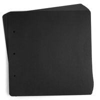 ADVcer 10 Sheets Double Sided 9.84 x 10.24 inch Refill Pages - Thick Additional Craft Paper Cardboard for 10x10 inch Three-Ring Loose-Leaf Binder Heart-Shaped Photo Album and DIY Scrapbook (Black)