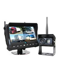 Rear View Safety Wireless Backup Camera System with 7" Quad View Display and Built-in DVR RVS-4CAM