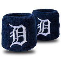 Franklin Sports Detroit Tigers MLB Baseball Wristbands - MLB Team Logo Sweatbands - Great for Costumes + Uniforms - Pair