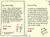 Quiplip Handwritten Yours Truly Birthday Cards, 6-Pack (YT05156PCK)
