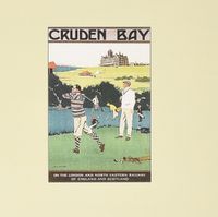 3dRose Cruden Bay North Eastern Railway Golf Poster Greeting Cards, 6" x 6", Set of 6 (gc_169828_1)