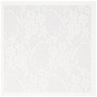 3dRose Set of 12 Greeting Cards, Silver/White Scrolly Lace (gc_109890_2)