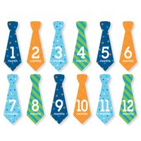 Tiny Ideas Baby First Year Belly Tie Stickers, Multi