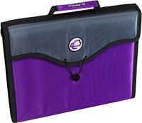 Case-it 13-Pocket Expanding File with Handle and Shoulder Strap, Purple, EFF-30-PUR