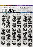 Ranger MDA63933 Dina Wakley Media Collage Tissue Paper 7.5"X10" 20/Pkg-Backgrounds