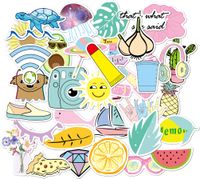 Vsco Stickers Pack 35 Pcs Cute Stickers Aesthetic Stickers Vinyl Vsco Decals for Hydro Flask Water Bottle Teens Girls Laptop Ipad Luggage Helmet Car Suitcase