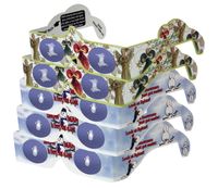 3D Christmas Glasses - Holiday Specs Eyes - SNOWMAN & Fluttering ANGELS - Transform Christmas Lights Into Magical Images - 5 Pairs by 3Dstereo Holiday Eyes Glasses