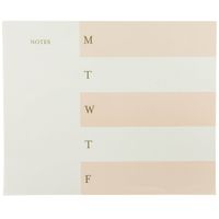 Graphique de France Blush Stripe Weekly Tear-Off Notepad 9.75" x 8"