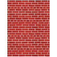 Creative Converting 332210 Brick Printed Photo Backdrop, 72", 6 Count, Red and White