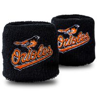 Franklin Sports Baltimore Orioles MLB Baseball Wristbands - MLB Team Logo Sweatbands - Great for Costumes + Uniforms - Pair