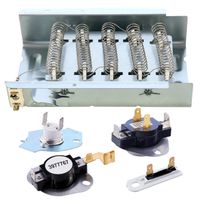 279838 Dryer Heating Element 3977767 3392519 Dryer Heating Element Kit 3977393 Thermal Fuse & 3387134 Dryer Thermostat Compatible Whirlpool Kenmore Roper Maytag Estate Inglis KitchenAid Crosley Amana