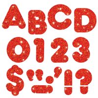 TREND enterprises, Inc. Red Sparkle 3" Casual UC Ready Letters