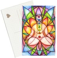 Voluptuous Lotus 4"x6" Set of 6 Linen Postcards