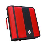 Case-it 2-Inch Ring Zipper Binder, Red, D-251-RED