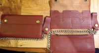 SZCO Supplies 8 Inch Dark Saddle Brown Leather Bi-Fold Biker Wallet