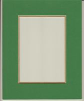 Pack of 10 8x10 Bright Green & Gold Double Picture Mats Cut for 5x7 Pictures