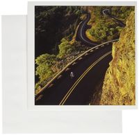 3dRose Road biking, bicycling, Columbia River Highway Oregon - US38 CHA0114 - Chuck Haney - Greeting Cards, 6 x 6 inches, set of 6 (gc_93732_1)