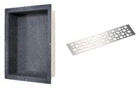 Dawn NI181403 Sand Coating Tile on Shower Niche with One Stainless Steel Support Plate