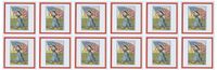 3dRose image of victorian lady in sailor dress with july fourth greetings - Greeting Cards, 6 x 6 inches, set of 12 (gc_174713_2)