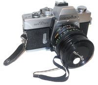 Vintage Minolta SRT201 SLR 35mm Film Camera w/ Rokkor-X 50mm 1:1.7 Lens