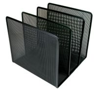 Artistic Contemporary Mesh Metal Desktop File Sorter, Black (ART21009C)