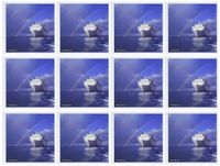 3dRose Cayman Island Rainbow on the Carnival Cruise Insperation - Greeting Cards, 6 x 6 inches, set of 6 (gc_34554_1)
