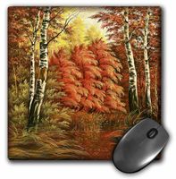 3dRose LLC 8 x 8 x 0.25 Inches Mouse Pad, Autumn Wood Landscape (mp_41242_1)