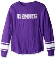 NCAA TCU Horned Frogs Women's Campus Specialties Long Sleeve Fan Tee, Large, Purple