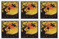 3dRose Halloween Backdrop - Greeting Cards, 6 x 6 inches, set of 6 (gc_24144_1)