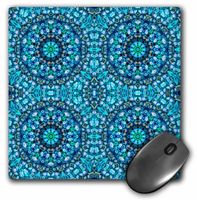 3dRose LLC 8 x 8 x 0.25 Inches Mouse Pad, Blue Abstract Digital Art (mp_11608_1)