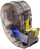 Brady X-97-481 Labxpert 0.9" Width x 0.9" Height, B-481 Super Chemical Resistant Polyester, Matte Finish Black on White Stainerbondz Label (350 per Cartridge)
