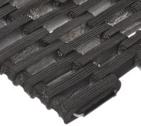 Durable Durite Recycled Tire-Link Outdoor Entrance Mat, Straight Weave, 20" x 30", Black