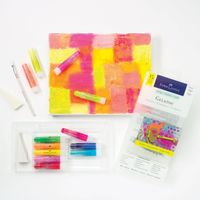 Faber-Castell Gelatos Colors Set, Brights - Water Soluble Pigment Crayons - 15 Bright Colors