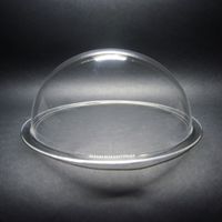 DURADOM Acrylic Dome With Flange Clear Plastic Hemisphere - Multi Use Bubble Pet Dog Fence Window Sphere CCTV Dome Acrylic Camera Perspex Display Transparent Cover Floating Fish Dome (10 inch / 250mm)