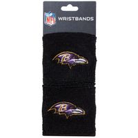 Franklin Sports Baltimore Ravens NFL Wristbands - Youth NFL Team Logo Wristbands - Great for Costumes and Uniforms - Pair of Wristbands