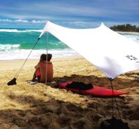 Neso Tents Beach Tent with Sand Anchor, Portable Canopy Sun Shelter, 7 x 7ft - Patented Reinforced Corners - White
