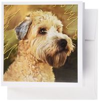 3dRose Soft Coated Wheaten Terrier Portrait - Greeting Cards, 6 x 6 inches, set of 12 (gc_4808_2)